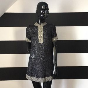 CandelaNYC couture sequined black & silver dresses